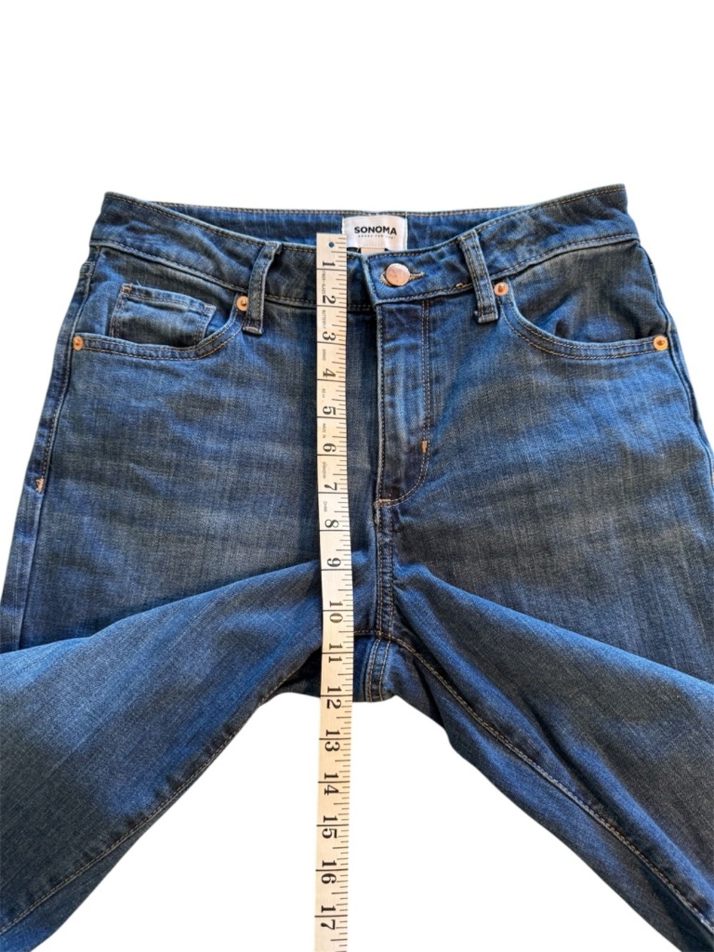 Sonoma Goods For Life Women’s Mid Rise Slim Ankle Jeans Size 8 - Picture 6 of 10